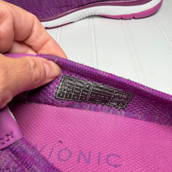 Vionic Aviva Flex Women’s Size 8 Slip-On Sneakers Purple Lightweight Walking - Picture 6 of 6